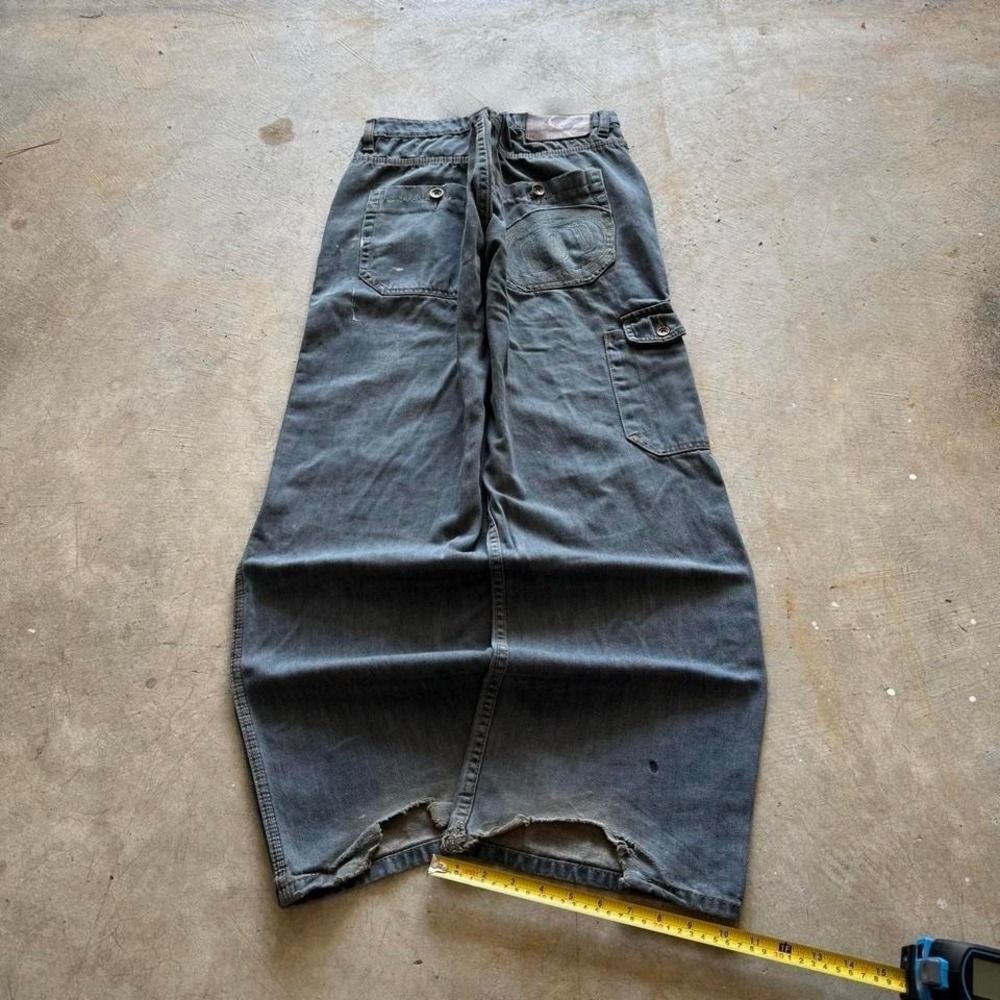 Baggy Animal Carpenter Wide Leg Jnco Styl Embroidered Y2k VTG Denim Jeans 34x31
